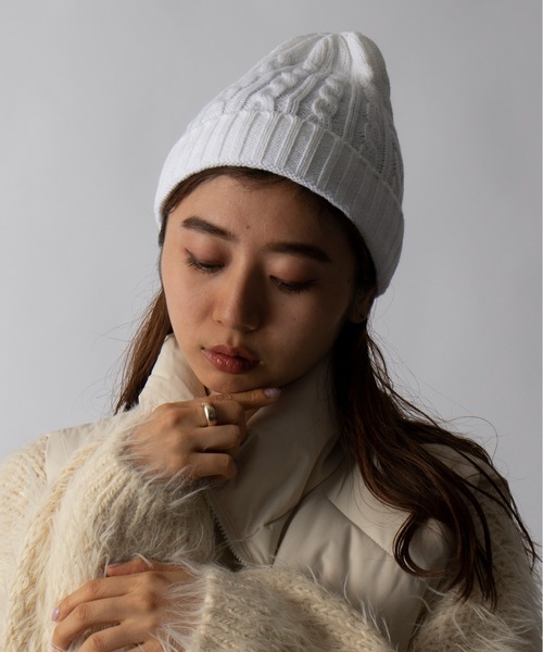 newhattan（ニューハッタン）の「【NEWHATTAN】ケーブルニットキャップ NWHT-H3024 MURS（ニットキャップ/ビーニー・メンズ・ブラック/パープル/ネイビー/レッド/カーキ/ダークグレー/ホワイト/ピンク/ダークブラウン/ライトグレー/ライトピンク/バーガンディー・FREE）」の18枚目の写真