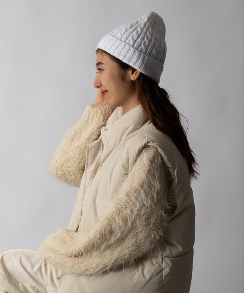 newhattan（ニューハッタン）の「【NEWHATTAN】ケーブルニットキャップ NWHT-H3024 MURS（ニットキャップ/ビーニー・メンズ・ブラック/パープル/ネイビー/レッド/カーキ/ダークグレー/ホワイト/ピンク/ダークブラウン/ライトグレー/ライトピンク/バーガンディー・FREE）」の17枚目の写真