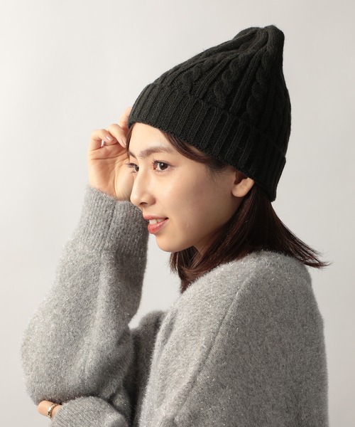 newhattan（ニューハッタン）の「【NEWHATTAN】ケーブルニットキャップ NWHT-H3024 MURS（ニットキャップ/ビーニー・メンズ・ブラック/パープル/ネイビー/レッド/カーキ/ダークグレー/ホワイト/ピンク/ダークブラウン/ライトグレー/ライトピンク/バーガンディー・FREE）」の22枚目の写真