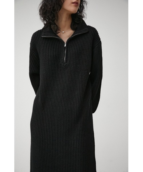 AZUL by moussy（アズールバイマウジー）の「ZIP UP KNIT ONEPIECE