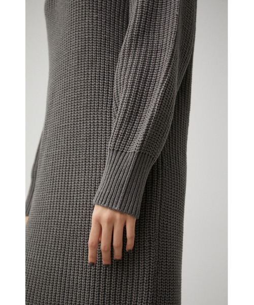 AZUL by moussy(アズールバイマウジー)の「ZIP UP KNIT ONEPIECE/ジップアップニットワンピース(ワンピース・レディース・ベージュ/グレー/ブラック・MEDIUM/SMALL)」の20枚目の写真