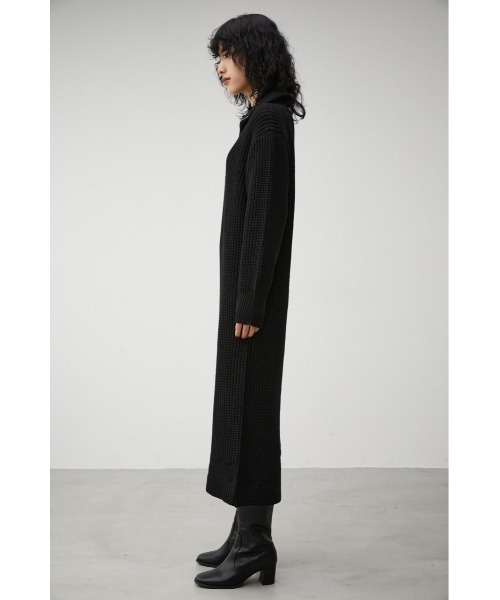 AZUL by moussy(アズールバイマウジー)の「ZIP UP KNIT ONEPIECE/ジップアップニットワンピース(ワンピース・レディース・ベージュ/グレー/ブラック・MEDIUM/SMALL)」の8枚目の写真