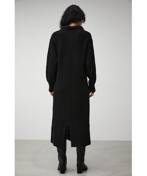 AZUL by moussy(アズールバイマウジー)の「ZIP UP KNIT ONEPIECE/ジップアップニットワンピース(ワンピース・レディース・ベージュ/グレー/ブラック・MEDIUM/SMALL)」の9枚目の写真