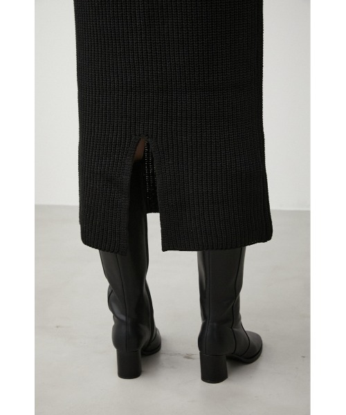 AZUL by moussy(アズールバイマウジー)の「ZIP UP KNIT ONEPIECE/ジップアップニットワンピース(ワンピース・レディース・ベージュ/グレー/ブラック・MEDIUM/SMALL)」の12枚目の写真