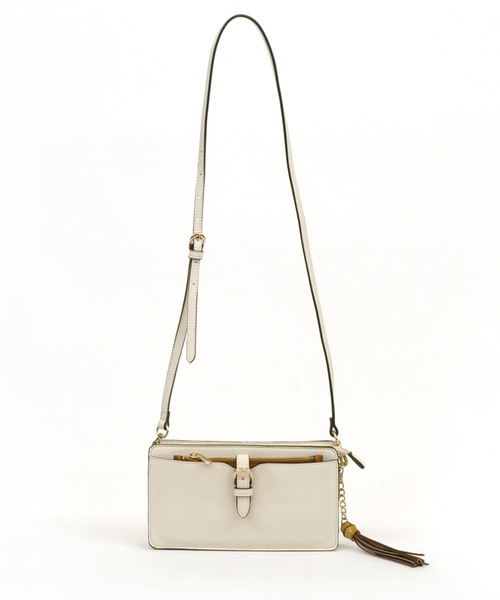 cache cache（カシュ カシュ）の「カシュカシュ cachecache / ベルトフラップウォレットショルダー（ショルダーバッグ・レディース・ベージュ系その他/ブラック/アイボリー/サックスブルー/マスタード・FREE）」の12枚目の写真