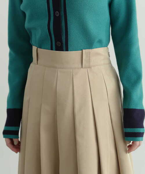 N.（N. Natural Beauty Basic）（エヌエヌナチュラルビューティーベーシック）の「◆タックウエストフレアスカート（スカート・レディース・ベージュ/スミクロ・MEDIUM）」の7枚目の写真