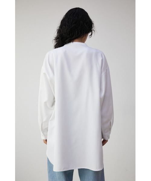 AZUL by moussy（アズールバイマウジー）の「BAND NECK SHIRT/バンドネックシャツ（シャツ/ブラウス・レディース・ホワイト・SMALL/MEDIUM）」の7枚目の写真