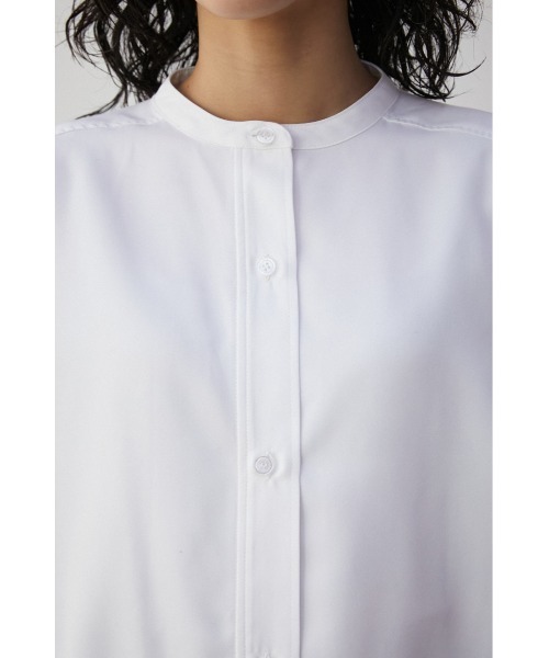 AZUL by moussy（アズールバイマウジー）の「BAND NECK SHIRT/バンドネックシャツ（シャツ/ブラウス・レディース・ホワイト・SMALL/MEDIUM）」の8枚目の写真