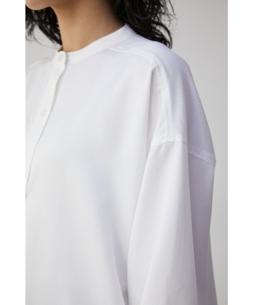 AZUL by moussy（アズールバイマウジー）の「BAND NECK SHIRT/バンドネックシャツ（シャツ/ブラウス・レディース・ホワイト・SMALL/MEDIUM）」の9枚目の写真