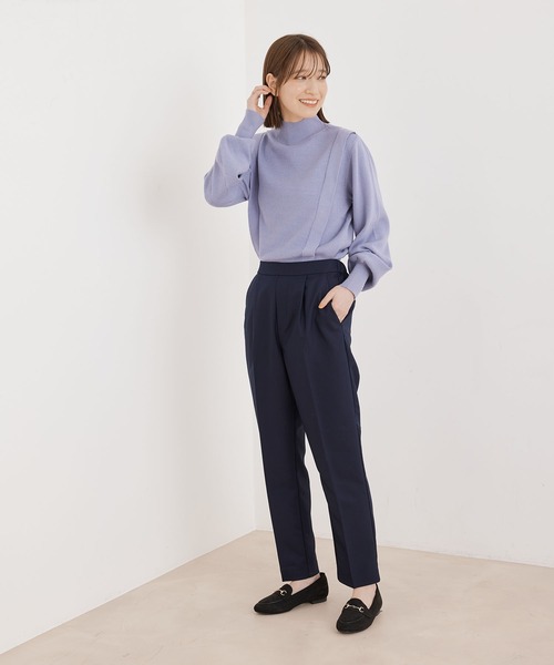 Jayro（ジャイロ）の「センタープレス1タックテーパードパンツ（スラックス・レディース・ネイビー/ピンク系その他2/ライトグレー/イエロー系その他・M）」の10枚目の写真