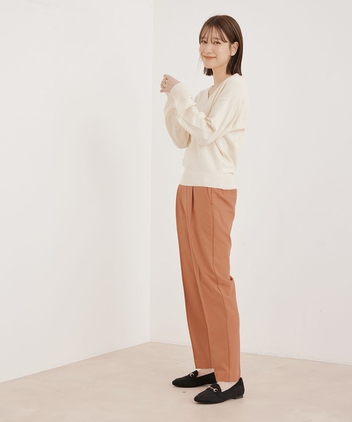 Jayro（ジャイロ）の「センタープレス1タックテーパードパンツ（スラックス・レディース・ネイビー/ピンク系その他2/ライトグレー/イエロー系その他・M）」の14枚目の写真