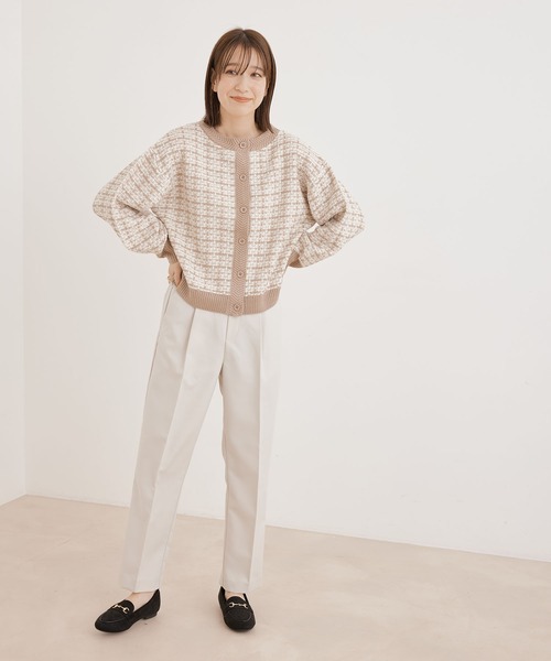 Jayro（ジャイロ）の「センタープレス1タックテーパードパンツ（スラックス・レディース・ネイビー/ピンク系その他2/ライトグレー/イエロー系その他・M）」の16枚目の写真