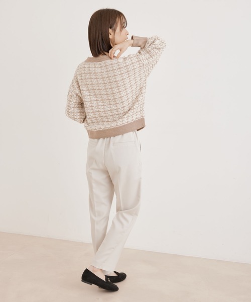 Jayro（ジャイロ）の「センタープレス1タックテーパードパンツ（スラックス・レディース・ネイビー/ピンク系その他2/ライトグレー/イエロー系その他・M）」の17枚目の写真