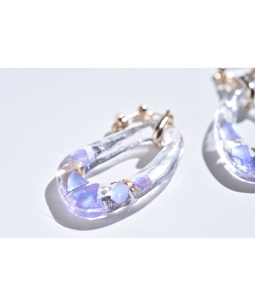 tone(トーン)の「【Astyle】クリアシェルピアス(MA)(ピアス(両耳用)・レディース・クリア・FREE)」の3枚目の写真