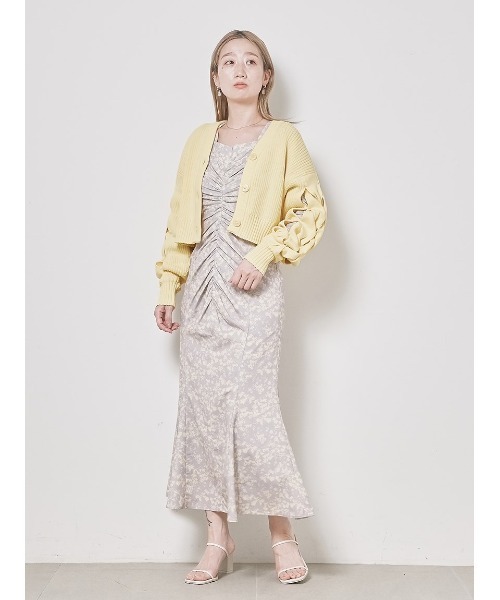 SNIDEL  ニットカーディガン＆ワンピース【Milky】 ケーブル SNIDEL（スナイデル）の「ケーブルスリットデザインカーディガン