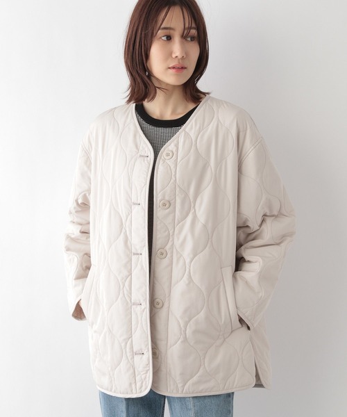 GLOBAL WORK(グローバルワーク)の「撥水キルティングブルゾン/164169(ブルゾン・レディース・アイボリー/ブラック/ベージュ・MEDIUM/LARGE)」の16枚目の写真