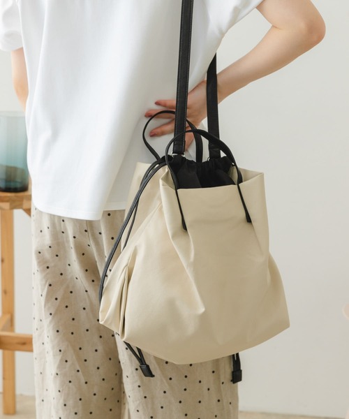 RODE SKO（ロデスコ）の「ウォッシャブル2WAYトートバッグ（トートバッグ・レディース・ブラック/ブラウン系その他/アイボリー・ONE）」の12枚目の写真