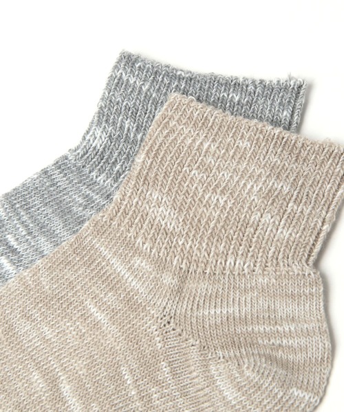LAKOLE（ラコレ）の「TCスラブ風アンクルソックス / 184417（ソックス/靴下・メンズ・ベージュ/グレー/ネイビー・FREE）」の6枚目の写真