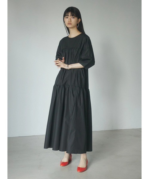 armonia（アルモニーア）の「a.ボリューム切り替えワンピース（ワンピース・レディース・ブラック/イエロー/カーキ・FREE）」の5枚目の写真