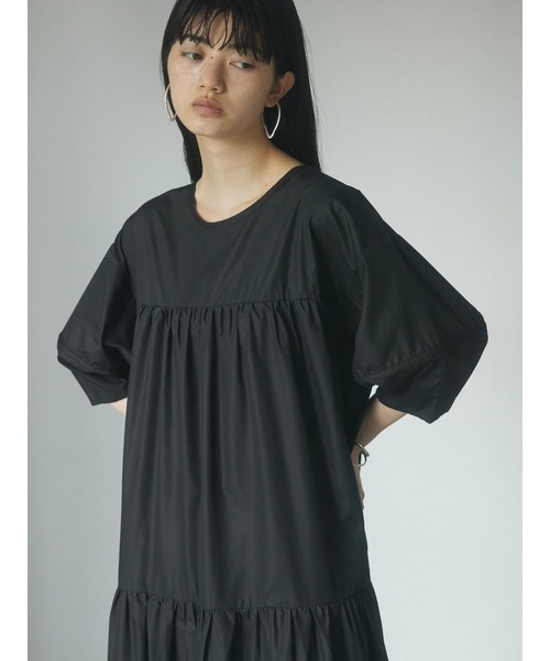 armonia（アルモニーア）の「a.ボリューム切り替えワンピース（ワンピース・レディース・ブラック/イエロー/カーキ・FREE）」の8枚目の写真