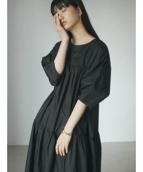 armonia（アルモニーア）の「a.ボリューム切り替えワンピース（ワンピース・レディース・ブラック/イエロー/カーキ・FREE）」の9枚目の写真