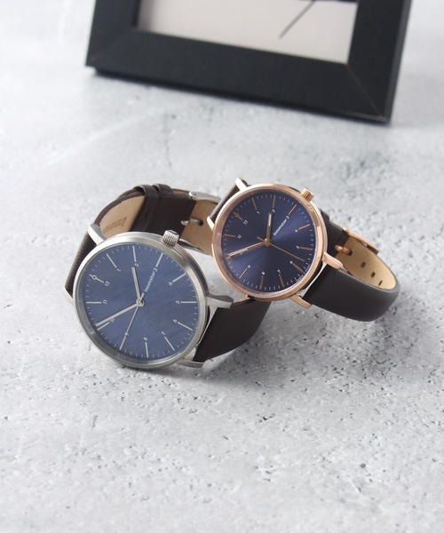 innovator（イノベーター）の「【innovator/イノベーター】ENKEL ラウンド型 腕時計【セット販売】/レザー（アナログ腕時計・メンズ・ブラウン/ネイビー/ブラック・FREE）」の2枚目の写真