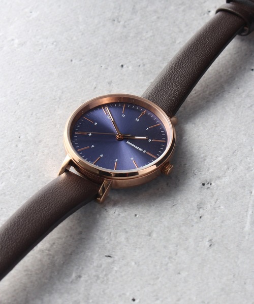 innovator（イノベーター）の「【innovator/イノベーター】ENKEL ラウンド型 腕時計【セット販売】/レザー（アナログ腕時計・メンズ・ブラウン/ネイビー/ブラック・FREE）」の14枚目の写真