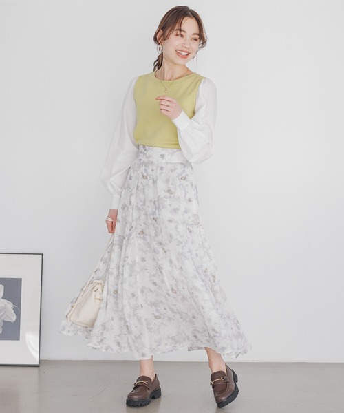 mysty woman（ミスティウーマン）の「【WEB＆一部店舗限定】ベストドッキングチュニック  193988（Tシャツ/カットソー・レディース・ネイビー/ライトグリーン/ライトベージュ・FREE）」の15枚目の写真