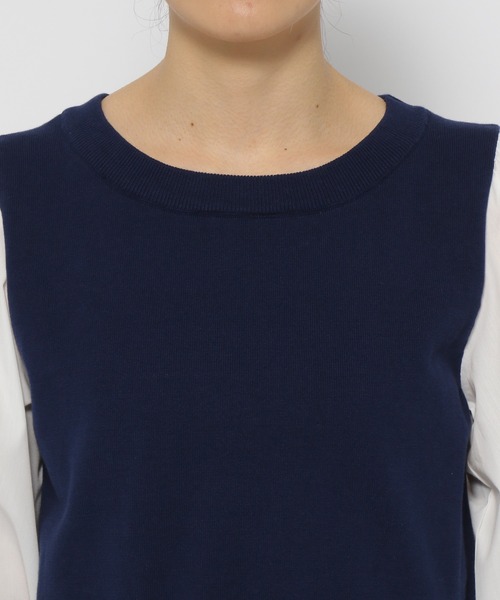 mysty woman（ミスティウーマン）の「【WEB＆一部店舗限定】ベストドッキングチュニック  193988（Tシャツ/カットソー・レディース・ネイビー/ライトグリーン/ライトベージュ・FREE）」の20枚目の写真