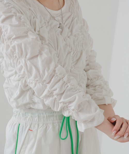 Kastane（カスタネ）の「【2023SSカタログ掲載アイテム/新色追加】ランダムシャーリングTee（Tシャツ/カットソー・レディース・ブラック/オフホワイト/オレンジ/ブルー・FREE）」の10枚目の写真