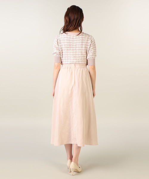 LAISSE PASSE（レッセパッセ）の「タフタフレアースカート（スカート・レディース・キナリ/ライトピンク/ネイビー・SMALL/MEDIUM）」の11枚目の写真