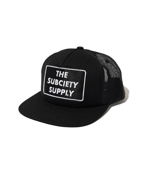 Subciety（サブサエティ）の「WAPPEN TRUCKER CAP（キャップ・メンズ・ブラック/ホワイト×ブルー/ホワイト・FREE）」の6枚目の写真