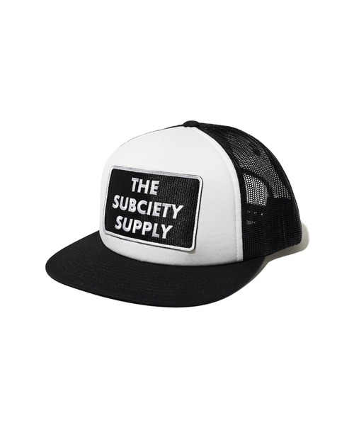 Subciety（サブサエティ）の「WAPPEN TRUCKER CAP（キャップ・メンズ・ブラック/ホワイト×ブルー/ホワイト・FREE）」の4枚目の写真