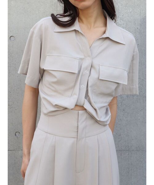 EMODA（エモダ）の「ツイストショートシャツ（シャツ/ブラウス・レディース・ブラック/ベージュ/その他/その他1・FREE）」の12枚目の写真