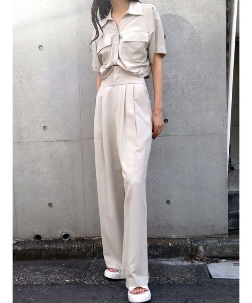 EMODA（エモダ）の「ツイストショートシャツ（シャツ/ブラウス・レディース・ブラック/ベージュ/その他/その他1・FREE）」の7枚目の写真