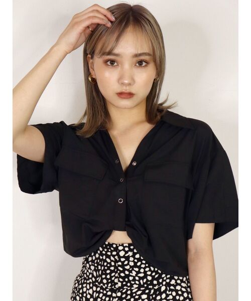 EMODA（エモダ）の「ツイストショートシャツ（シャツ/ブラウス・レディース・ブラック/ベージュ/その他/その他1・FREE）」の16枚目の写真
