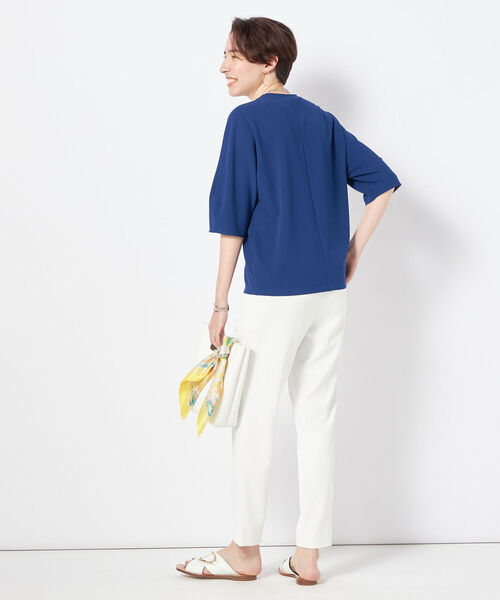 NOLLEY’S(ノーリーズ)の「◇【WEB限定カラーあり】ジョーゼットコクーンスリーブプルオーバーカットソー(Tシャツ/カットソー・レディース・ネイビー/ホワイト/ブラック/カーキ/ブルー・38)」の8枚目の写真