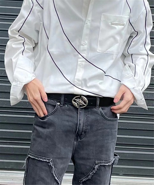 LA VORAGINE（ラ ヴォラジネ）の「デザイン バックル ベルト（ベルト・レディース・ブラック/ブラック系1・FREE）」の4枚目の写真