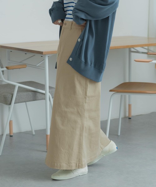 FORK&SPOON(フォークアンドスプーン)の「FORK&SPOON フロントスリットマキシスカート(スカート・レディース・ベージュ/チャコールグレー・2/1)」の13枚目の写真