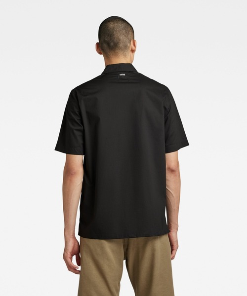 G-STAR（ジースター）の「UTILITY PANEL SHIRT/ショートスリーブ/ワークシャツ（シャツ/ブラウス・メンズ・ダークブラック/ホワイト・X-SMALL/SMALL/MEDIUM/LARGE/X-LARGE）」の4枚目の写真