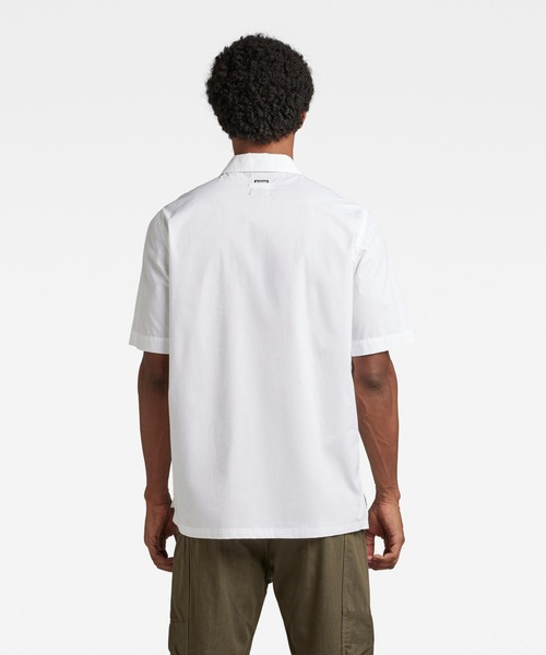 G-STAR（ジースター）の「UTILITY PANEL SHIRT/ショートスリーブ/ワークシャツ（シャツ/ブラウス・メンズ・ダークブラック/ホワイト・X-SMALL/SMALL/MEDIUM/LARGE/X-LARGE）」の9枚目の写真
