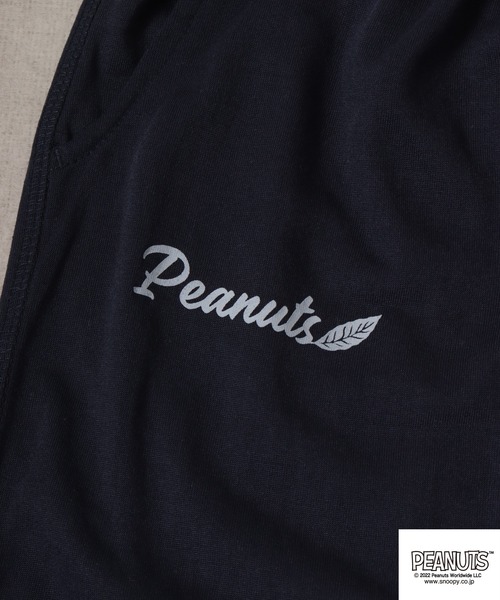 PEANUTS(ピーナッツ)の「PEANUTS スヌーピー MVS天竺 ハーフパンツ(スウェットパンツ・レディース・ネイビー/アイボリー/カーキ/ブラック・M/L/LL)」の6枚目の写真