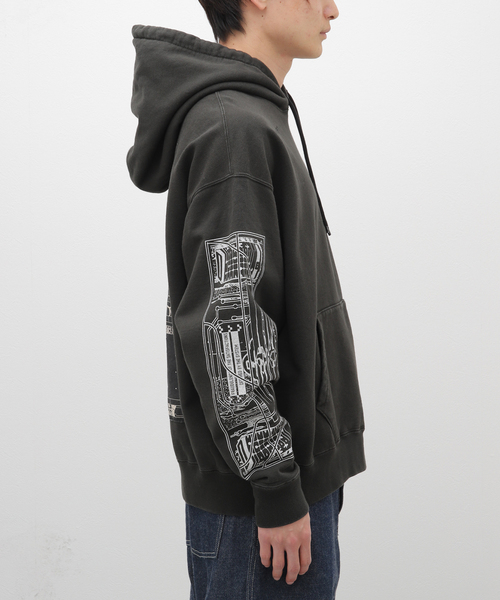 C.E（シーイー）の「【C.E / シーイー】WASHED FRAUDULENCE HOODY（パーカー・メンズ・ブラック・MEDIUM/LARGE）」の5枚目の写真