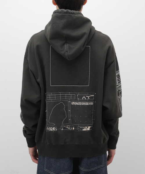 C.E（シーイー）の「【C.E / シーイー】WASHED FRAUDULENCE HOODY（パーカー・メンズ・ブラック・MEDIUM/LARGE）」の6枚目の写真
