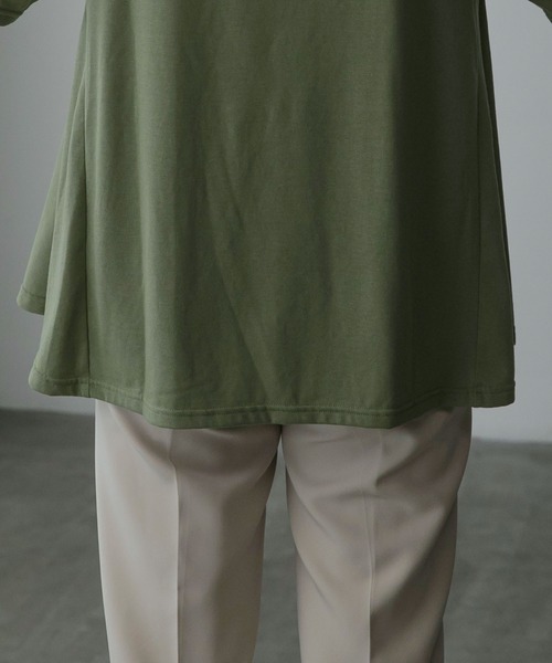 Anss.me(アンスミー)の「【Anss.me】フレアヘムハーフスリーブTシャツ(Tシャツ/カットソー・レディース・オフホワイト/ブルー/カーキ/ブラック/ピンク/ブラウン/イエロー/オレンジ・FREE)」の12枚目の写真