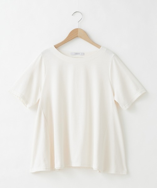 Anss.me(アンスミー)の「【Anss.me】フレアヘムハーフスリーブTシャツ(Tシャツ/カットソー・レディース・オフホワイト/ブルー/カーキ/ブラック/ピンク/ブラウン/イエロー/オレンジ・FREE)」の13枚目の写真