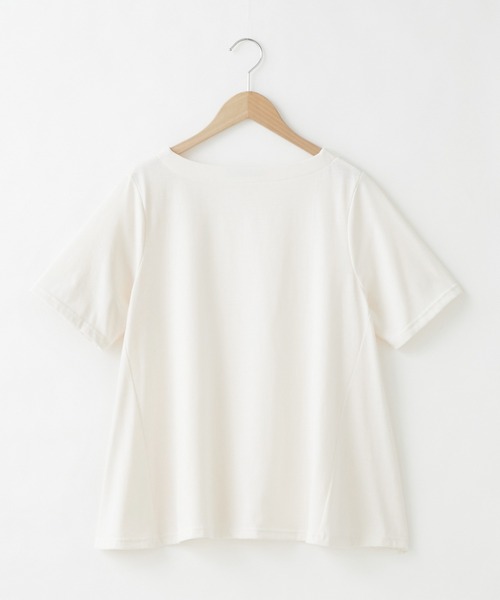 Anss.me(アンスミー)の「【Anss.me】フレアヘムハーフスリーブTシャツ(Tシャツ/カットソー・レディース・オフホワイト/ブルー/カーキ/ブラック/ピンク/ブラウン/イエロー/オレンジ・FREE)」の15枚目の写真