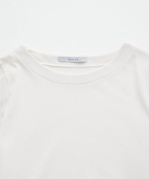 Anss.me(アンスミー)の「【Anss.me】フレアヘムハーフスリーブTシャツ(Tシャツ/カットソー・レディース・オフホワイト/ブルー/カーキ/ブラック/ピンク/ブラウン/イエロー/オレンジ・FREE)」の10枚目の写真