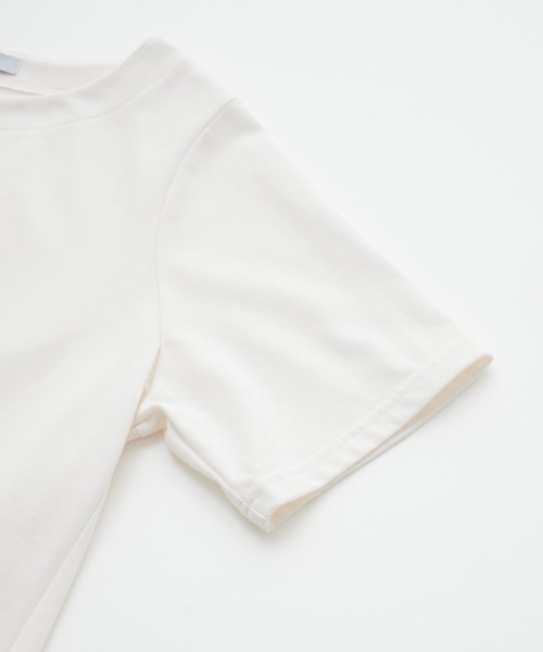 Anss.me(アンスミー)の「【Anss.me】フレアヘムハーフスリーブTシャツ(Tシャツ/カットソー・レディース・オフホワイト/ブルー/カーキ/ブラック/ピンク/ブラウン/イエロー/オレンジ・FREE)」の18枚目の写真