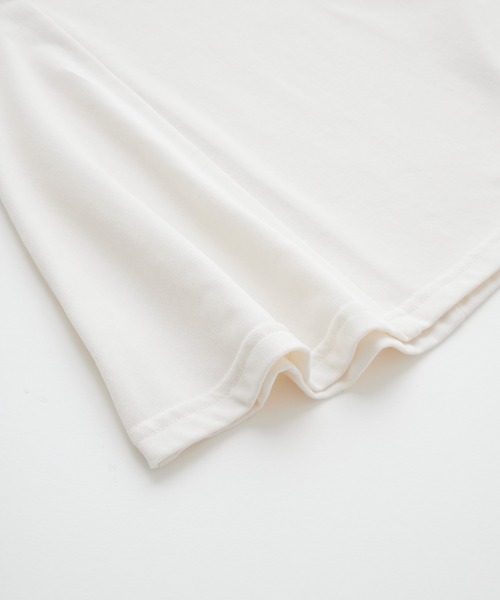 Anss.me(アンスミー)の「【Anss.me】フレアヘムハーフスリーブTシャツ(Tシャツ/カットソー・レディース・オフホワイト/ブルー/カーキ/ブラック/ピンク/ブラウン/イエロー/オレンジ・FREE)」の21枚目の写真